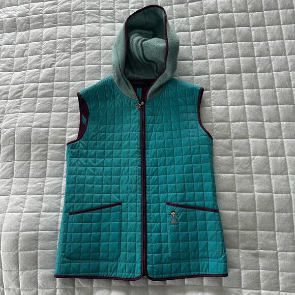 MICMAC PARIS Womens Vest Lightweight Hooded Full Zip Outdoor Casual Preppy SMALL - Picture 3 of 13